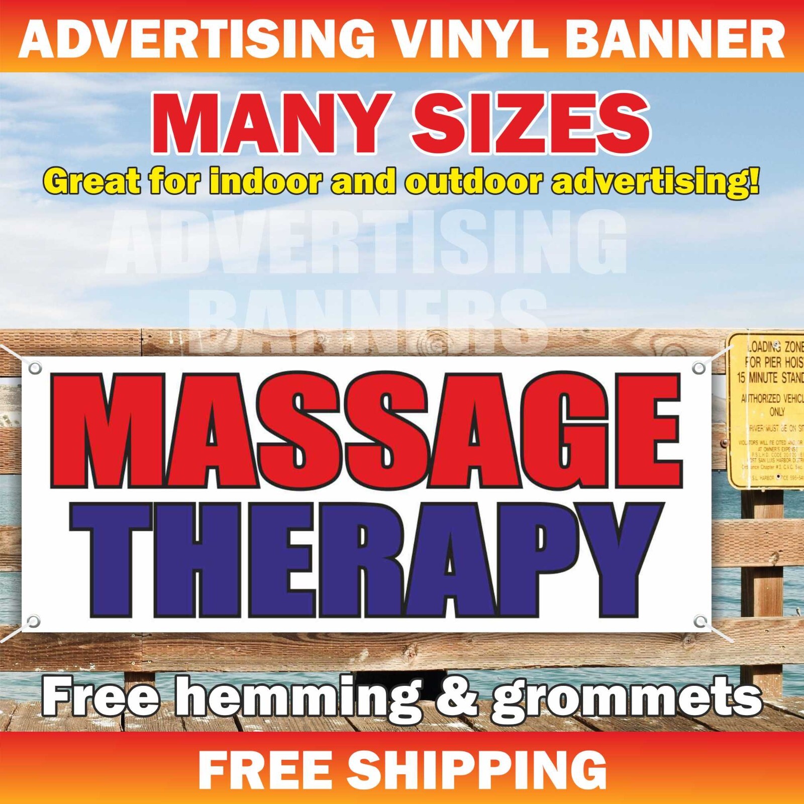 MASSAGE THERAPY Advertising Banner Vinyl Mesh Sign Beauty Spa Chinese Wellness