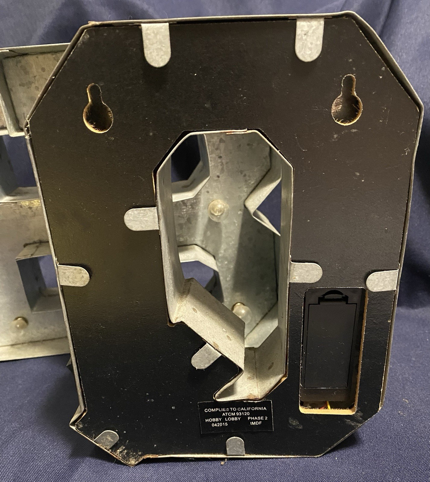 Galvanized BBQ Sign Lights Up Batteries Not Included One Light Out In Q 9×6.5
