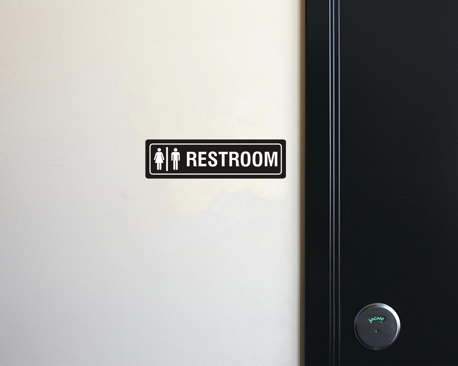 Restroom Sign Unisex for Business and Home, 7&Prime; x 2&Prime; SelfAdhesive Metal for Of…
