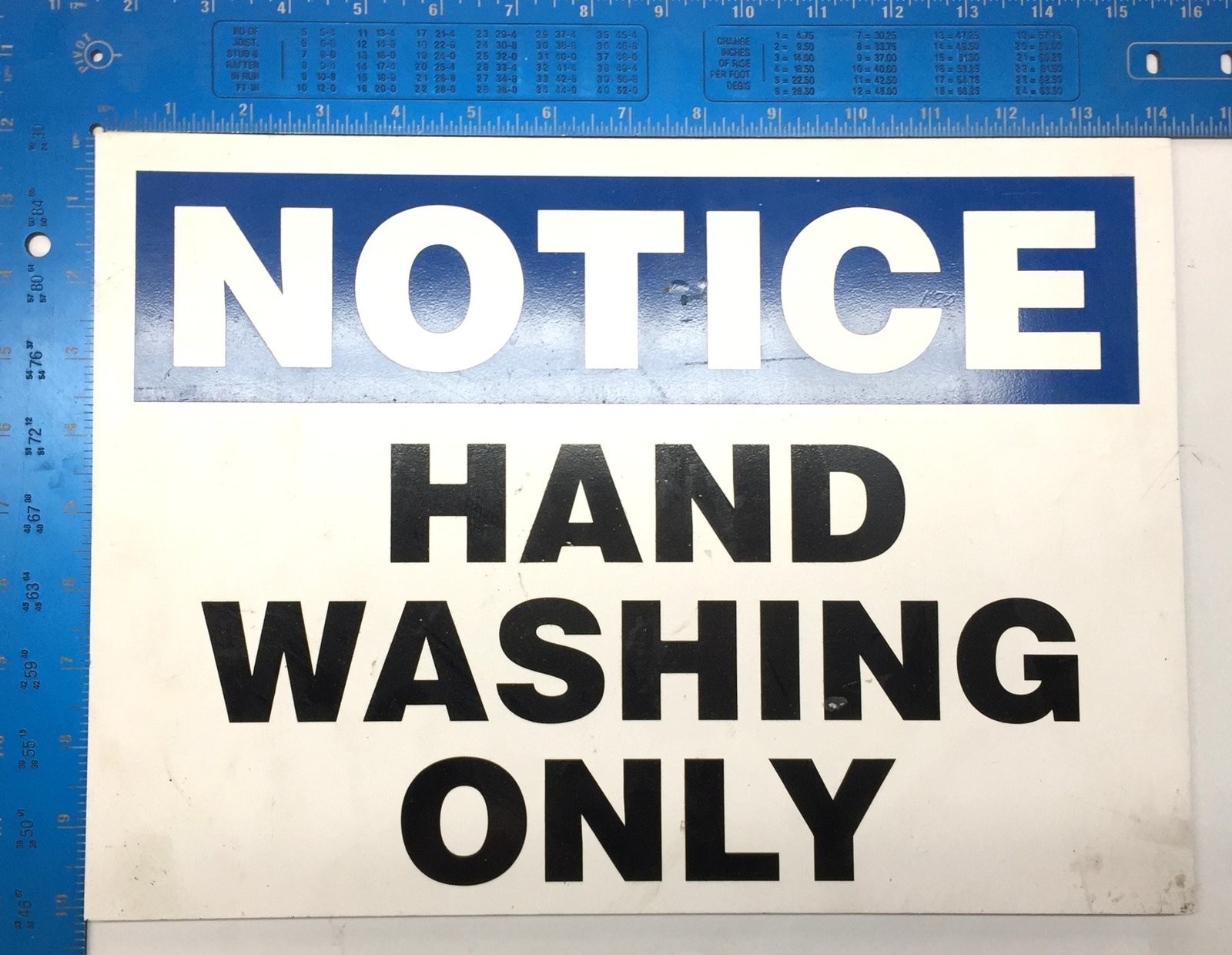 Unbranded 14&Prime;x10&Prime; &lsquo;NOTICE Hand Washing Only&rsquo; Foamboard [Lot of 3] NOS