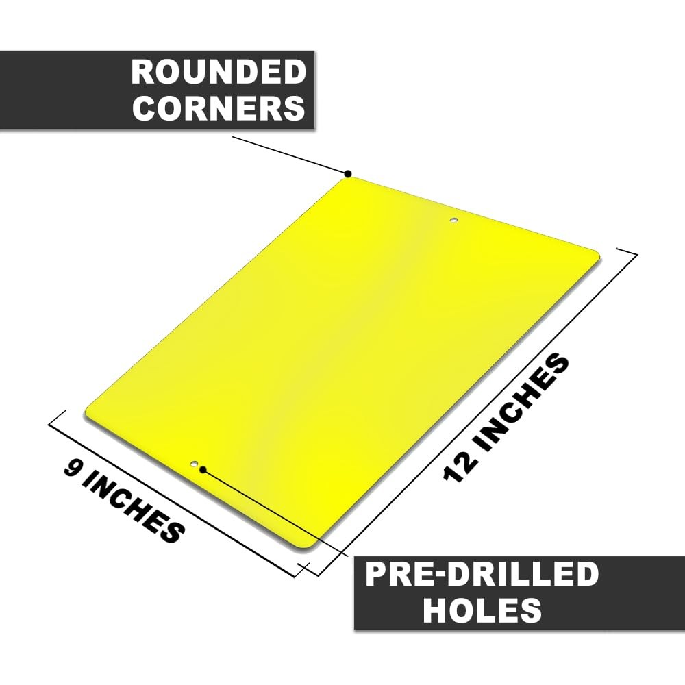 Blank Aluminum Sign 9×12 inches, Multiple Colors and Sizes, Use with Vinyl, D…