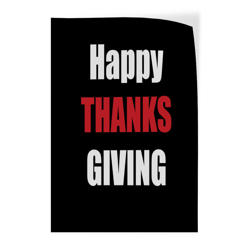 Door Decals Vertical Vinyl Stickers Multiple Sizes Happy Thankgiving Turkey Day
