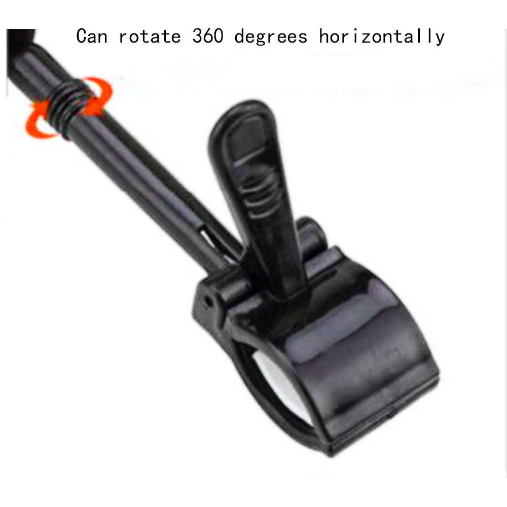 OUKEYI Plastic Merchandise Sign Clip Rotatable Pop Clip-on Holder Stand Black