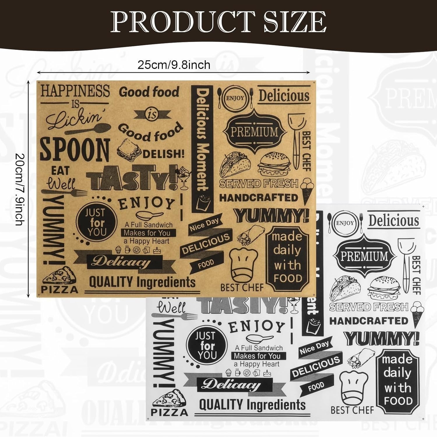 300 PCS Deli Paper Sheets 8 x 10 Inch Greaseproof Deli Wrapping Sheets Basket