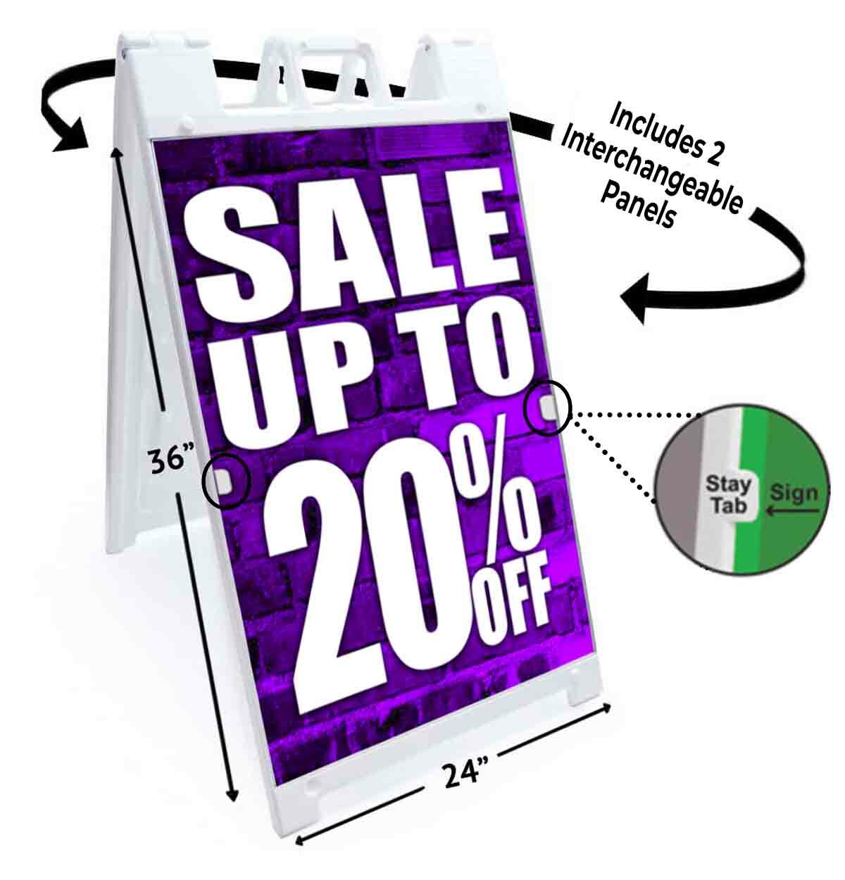 SALE UP TO 20% OFF Signicade 24×36 Aframe Sidewalk Sign Banner Decal DISCOUNT