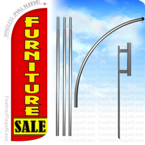 FURNITURE SALE – Windless Swooper Flag KIT 15&prime; Feather Banner Sign – rq