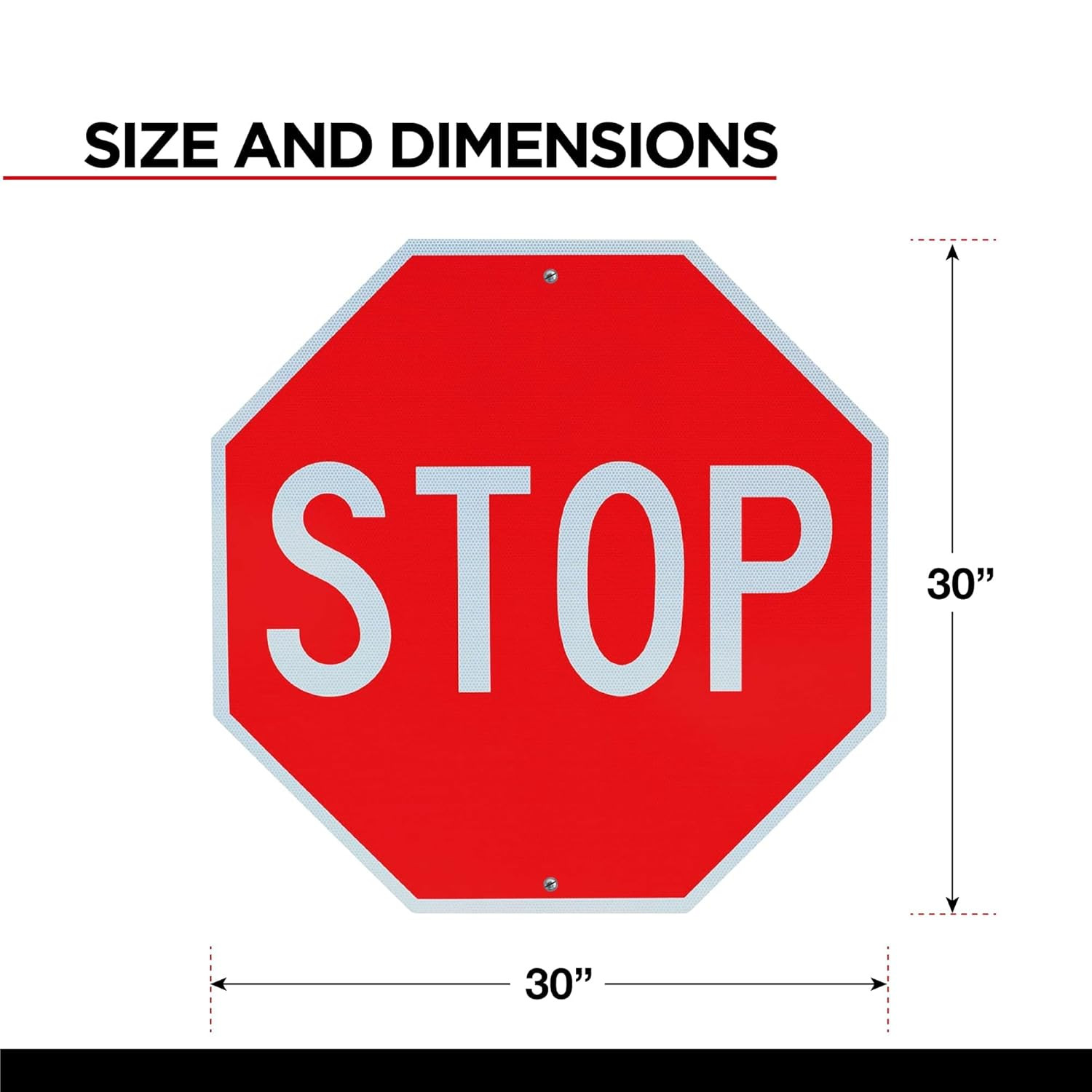 2 Pack 30&Prime;X30&Prime; Stop Sign by – High Intensity Prismatic Aluminum – UV Protected