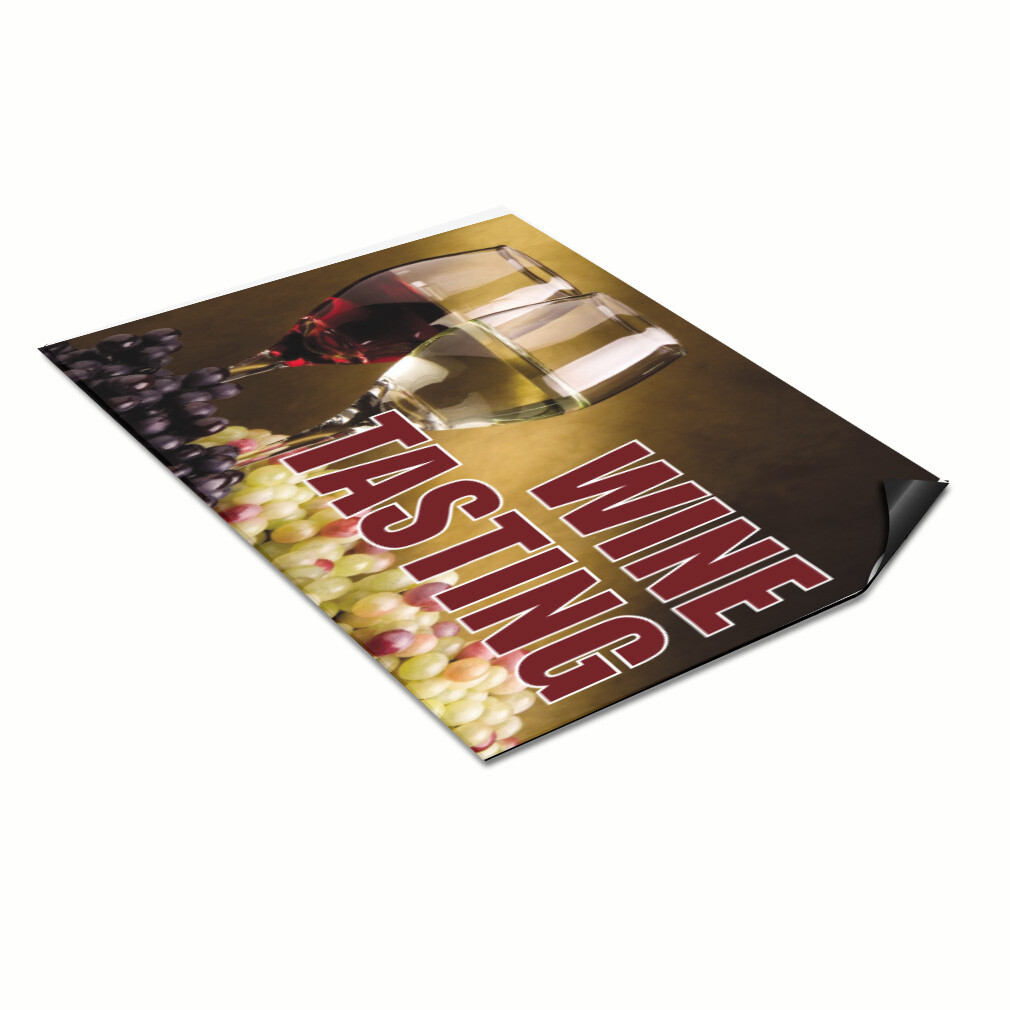 Car Magnet Set of 2 Wine Tasting Outdoor Advertising Printing Industrial Sign