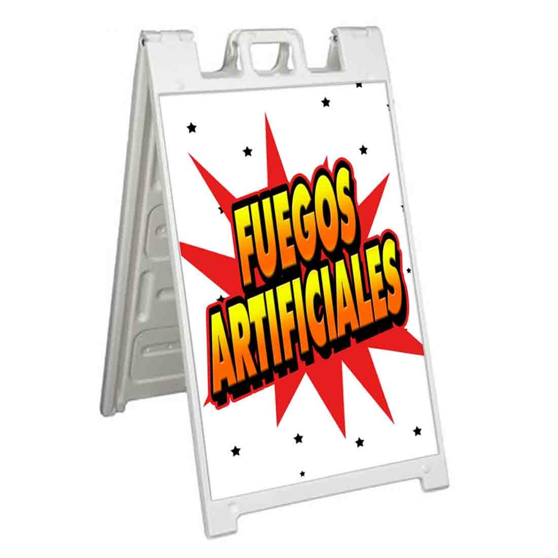 FUEGOS ARTIFICIALES Signicade 24×36 Aframe Sidewalk Sign Banner Decal FIREWORKS