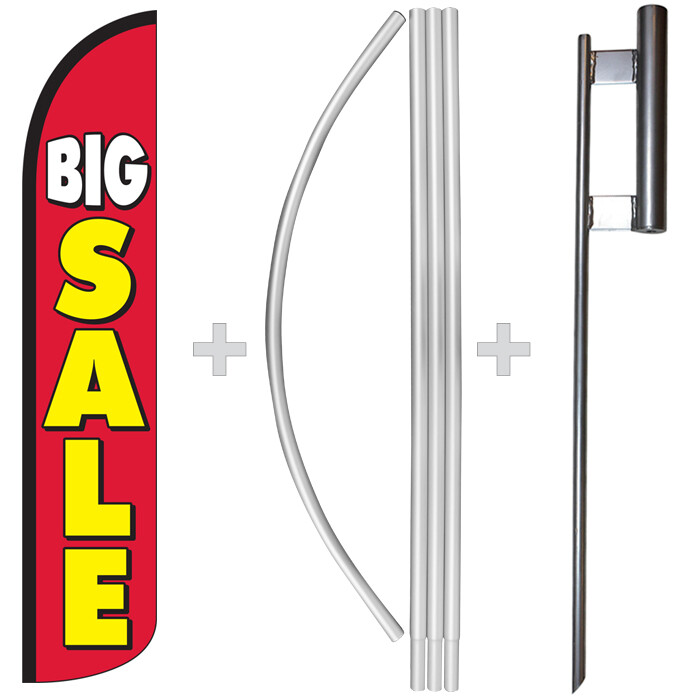 Big Sale 15&prime; Tall Windless Swooper Feather Flag & Pole Kit