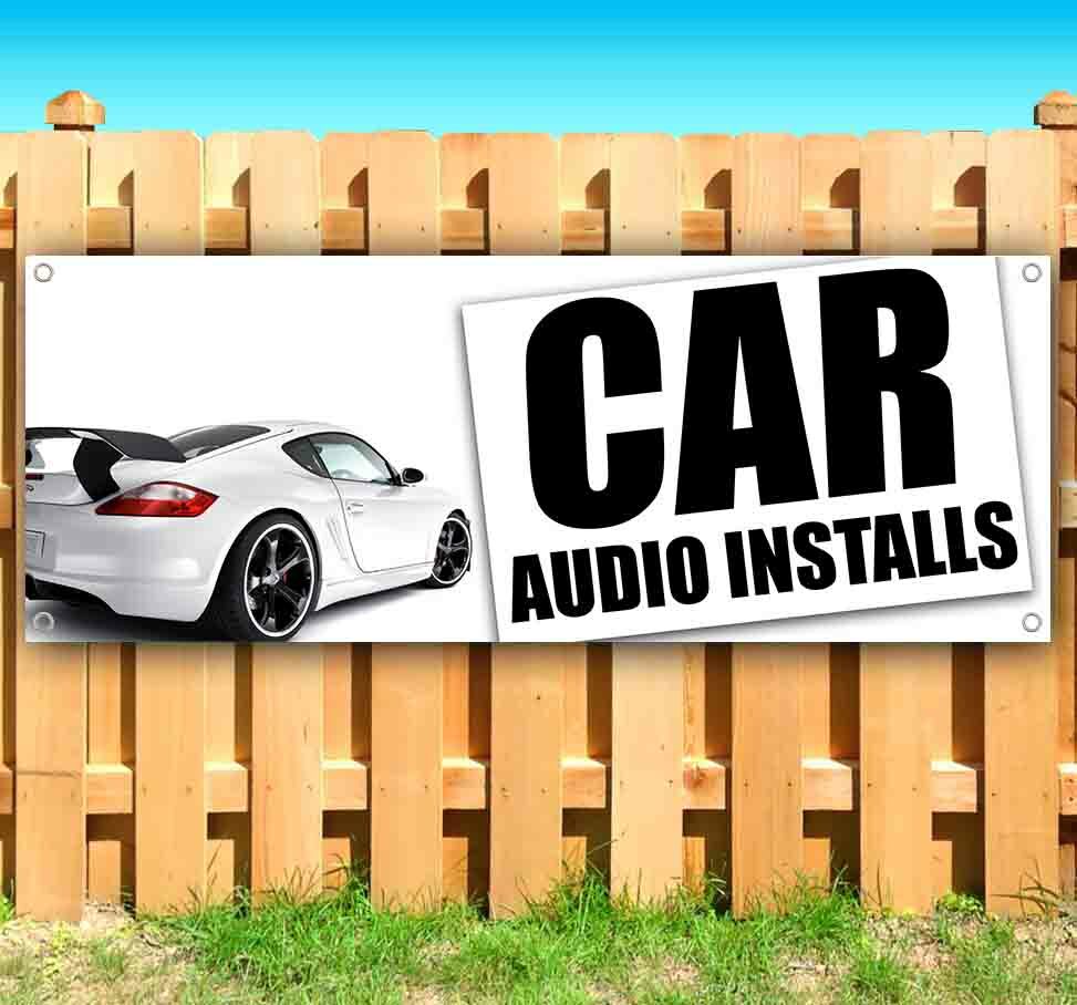 CAR AUDIO INSTALLS Advertising Vinyl Banner Flag Sign Many Sizes SPEAKERS