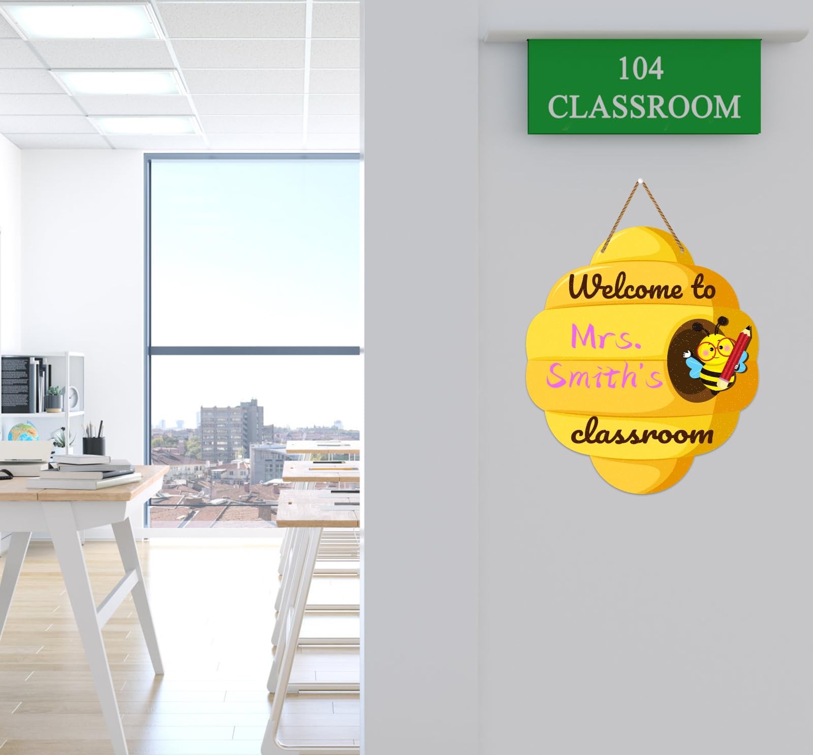 Welcome Sign for Classroom – 10 »x11.8 » Personalized Welcome to Our Class Si…