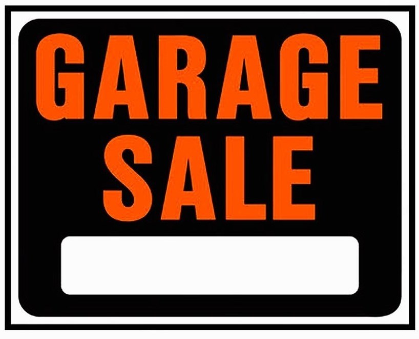 GARAGE SALE Sign 8&Prime; x 12&Prime; Fluorescent orange Plastic yard attic hyko HY-KO 3023