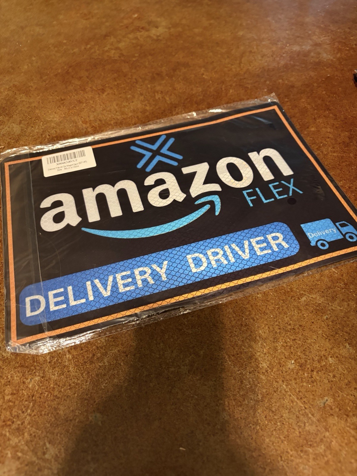 Reflective Amazon Flex Delivery Driver Magnetic Car Signs (2 Magnets)