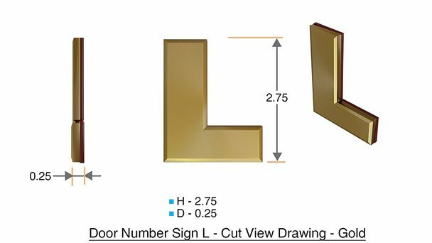 1 PCS – Apartment Number Sign/Mailbox Number Sign,Letter L (Gold,3D…ref0420