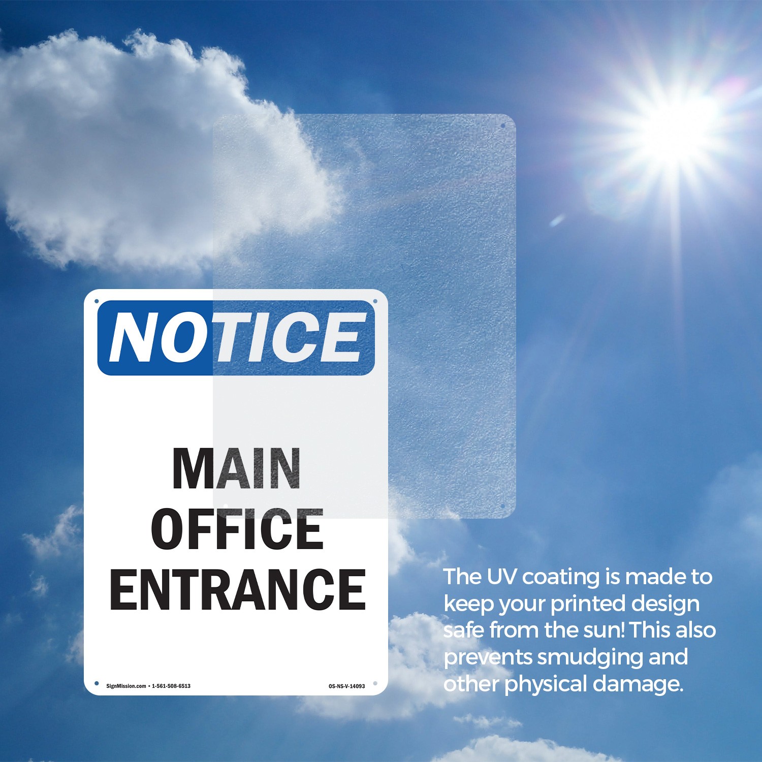 Main Office Entrance OSHA Notice Sign Metal, Plastic, Or Decal – 5 or 10 Pack