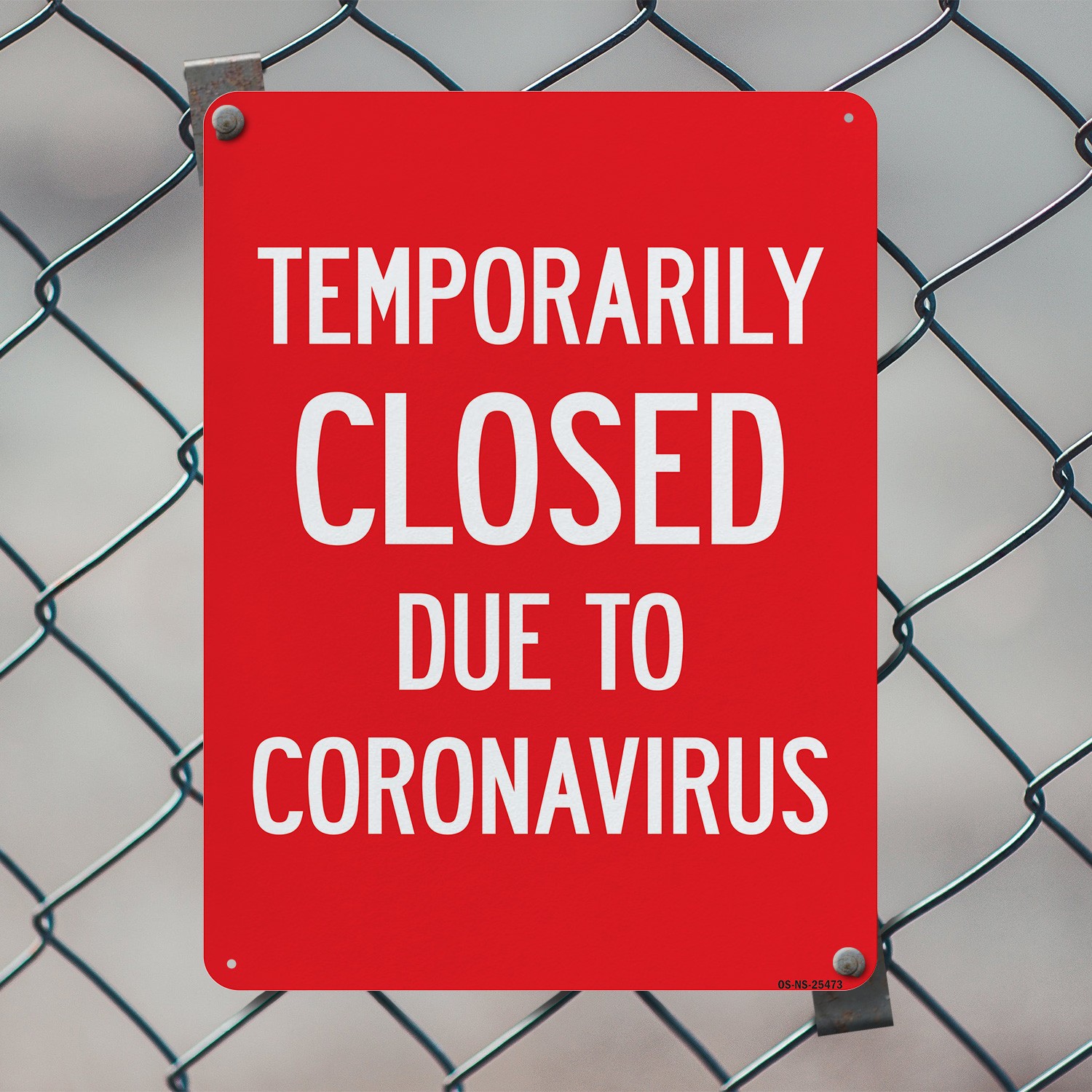 Temporarily Closed Due To Coronavirus Public Safety Sign Or Decal – 5 or 10 Pack