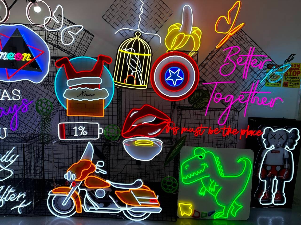 LWA Better together 32 x 12 in. neon LED sign for party decoration hanging
