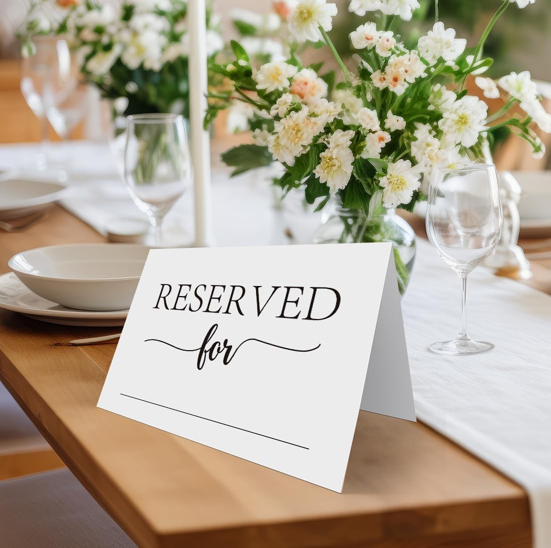 Reserved Table Signs(4×6 Inch, 20 PCS), Reserved Table Tent Card for Wedding, Do