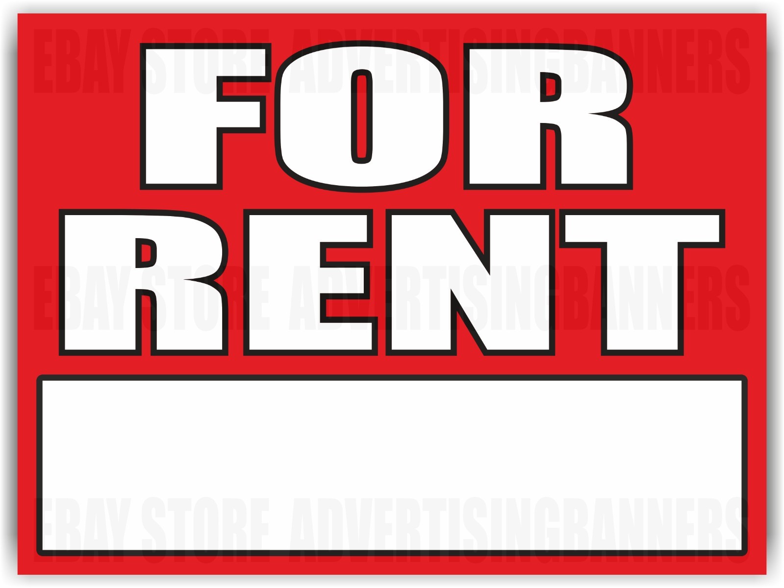 FOR RENT Yard Sign with H-Stakes for lease rental space custom phone realtor