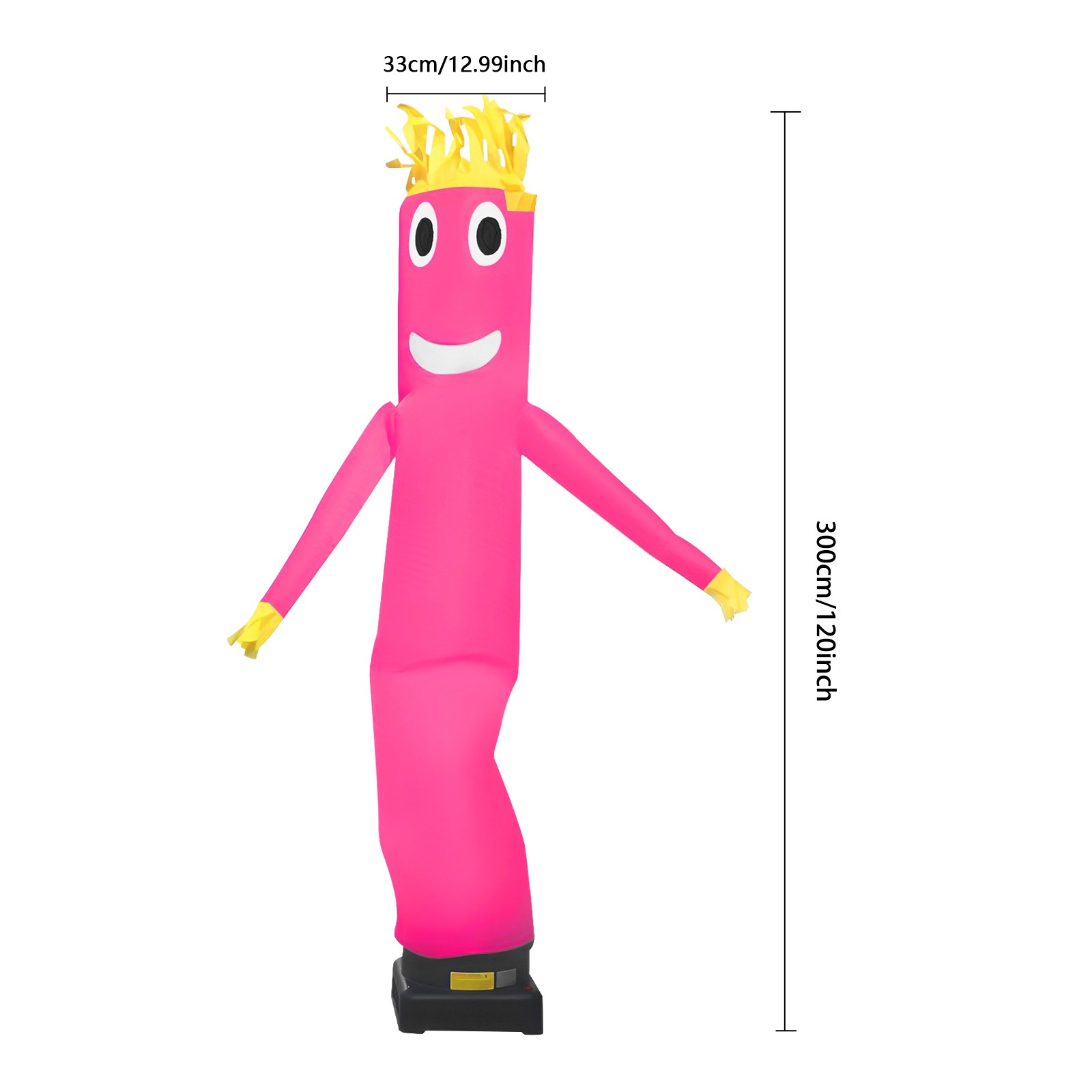 10ft Advertising Inflatable Tube Men, Waving Inflatable Tube Guy Pink