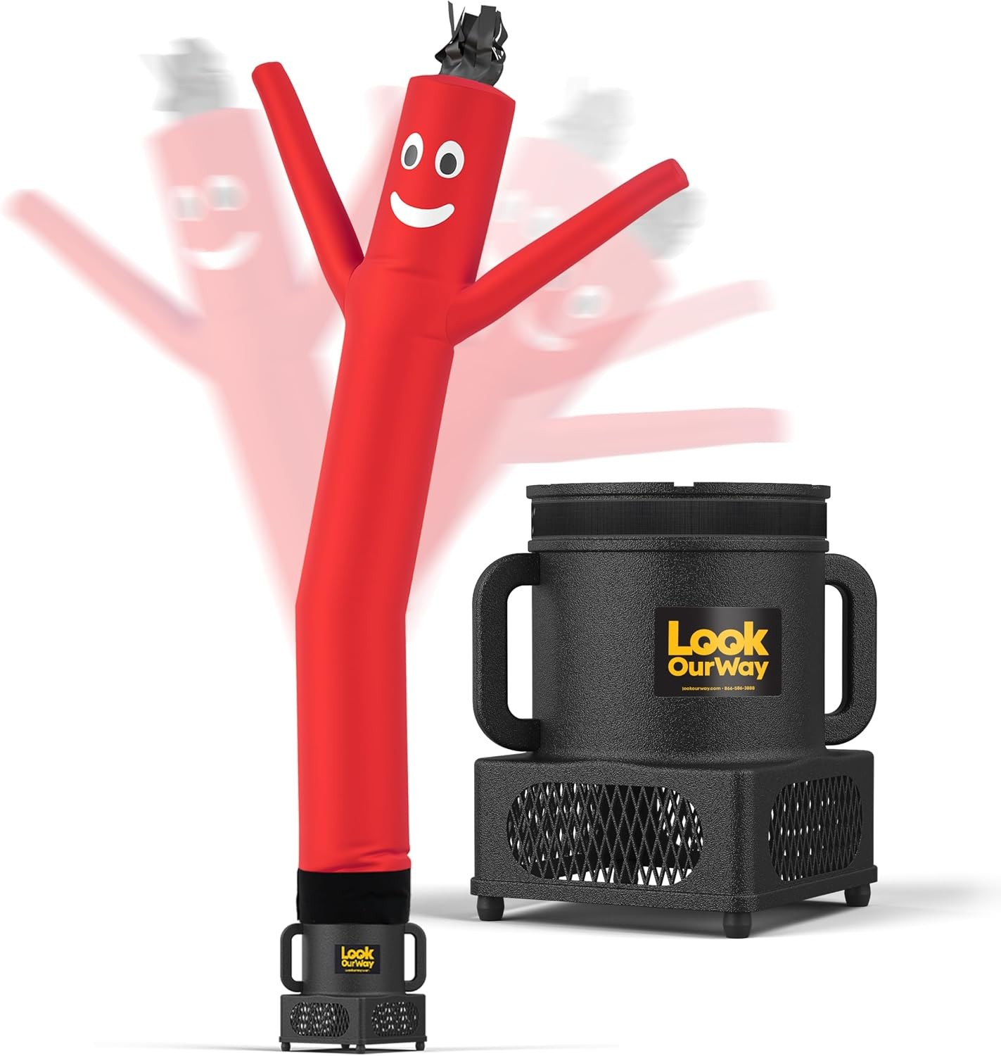 7ft Inflatable Dancing Tube Man with Blower Red