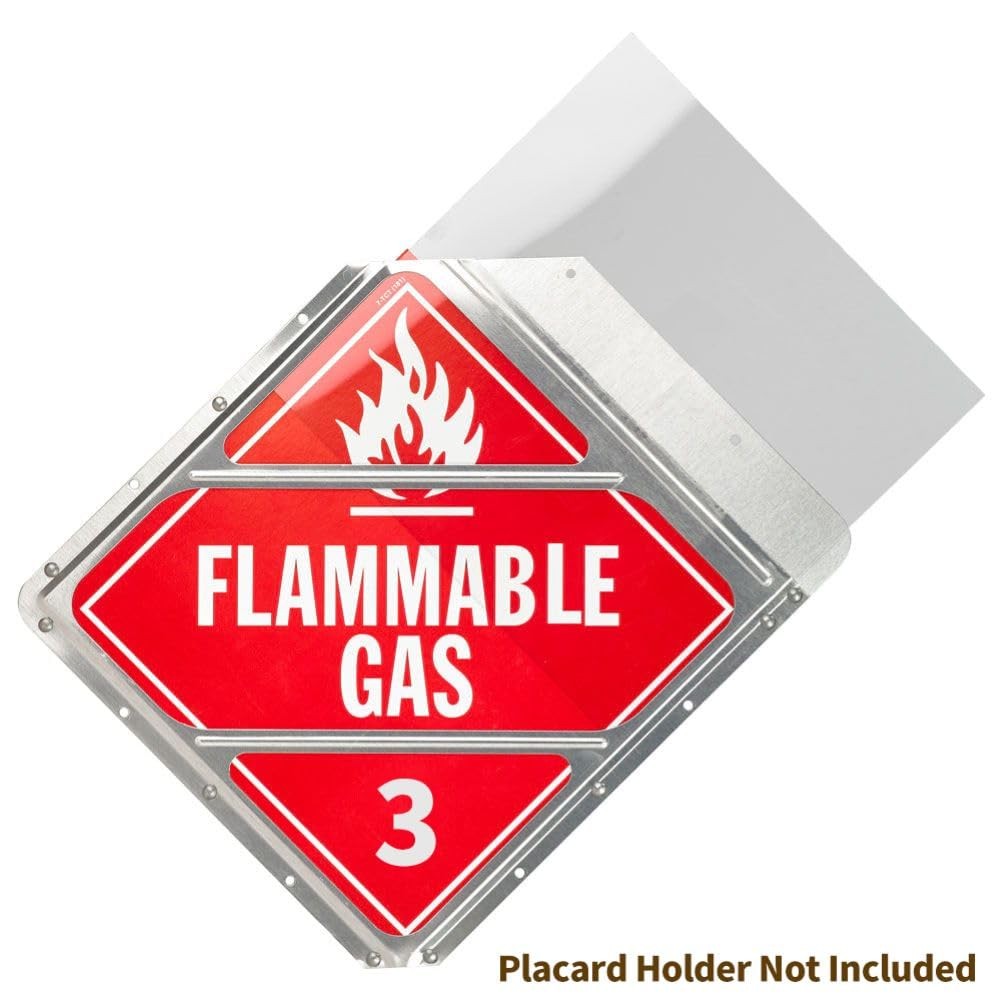 « 4-Pack Hazmat Placard Holder Shields 10.75&Prime; »x10.75&Prime; » Clear Polycarbonate »