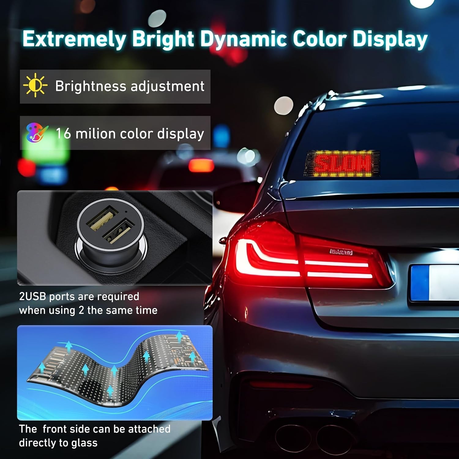Durable Waterproof Mini LED Sign – Bluetooth Controlled for Unique Messaging
