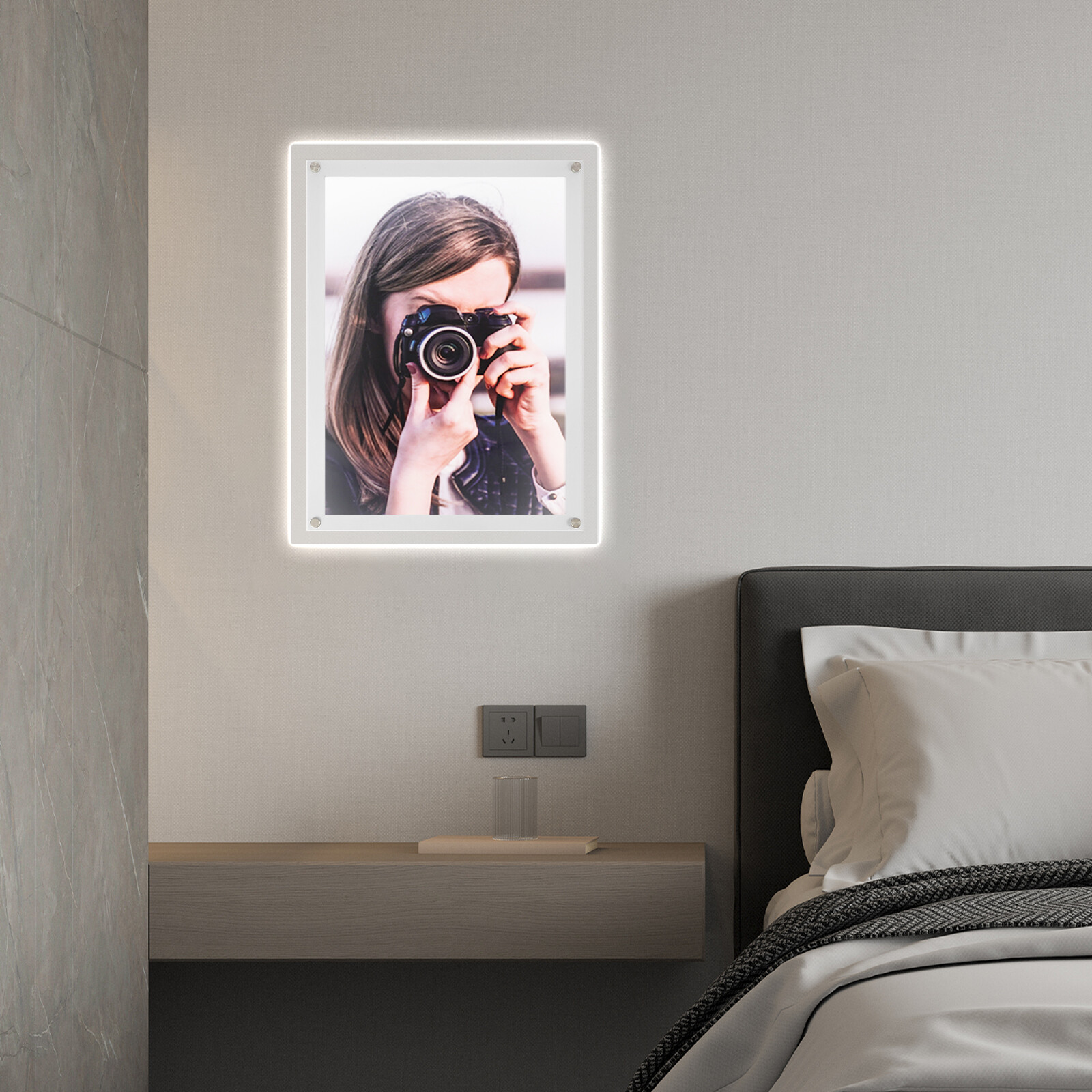 Led Light Box 49cm x 36.7cm Led Light Sign Holder Led Advertising Display Frame