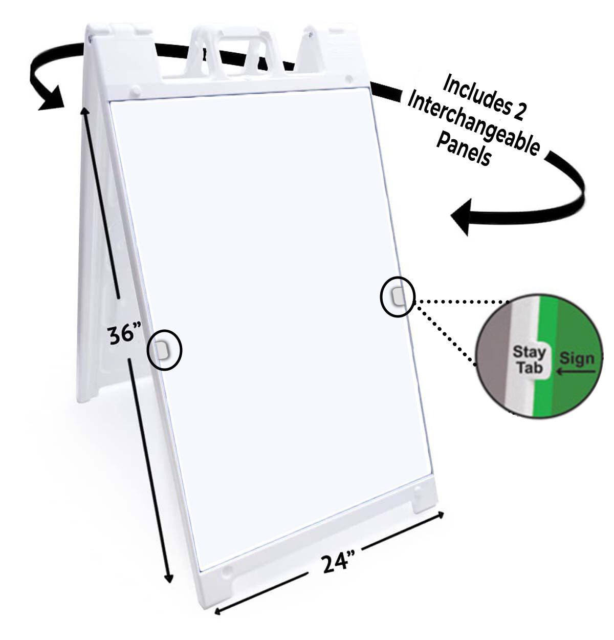 5% Off Carpet & Flooring Signicade 24×36 A Frame Sidewalk Sign Double Sided