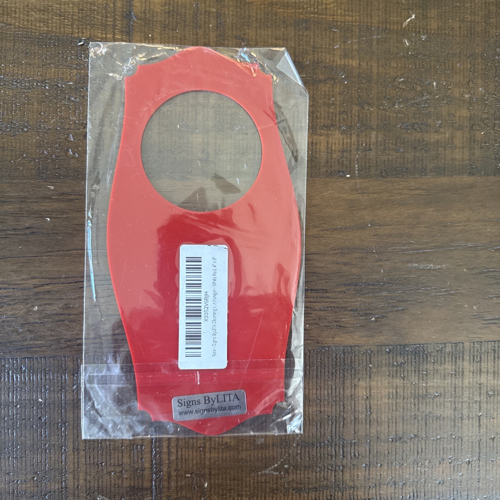 Signs ByLITA Cleaning in Progress Door Hanger – White Red, 4&Prime; x 8&Prime;