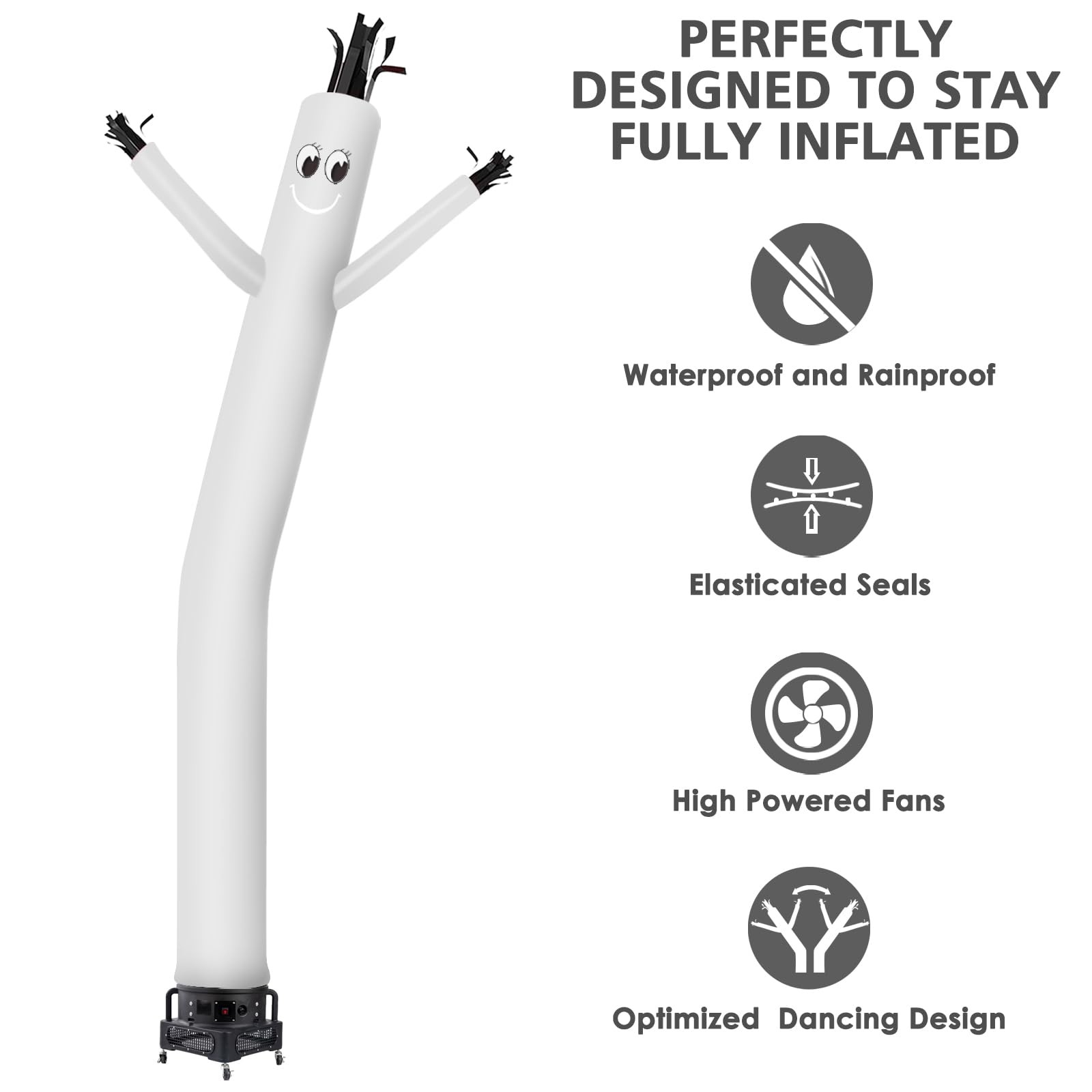 MOUNTO 20ft Air Inflatable Tube Guy Puppet Dancing Man with 1HP Blower Compl…