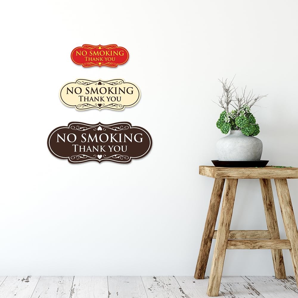 All Quality Designer No Smoking Thank You Wall Or Door Sign – Easy To Install