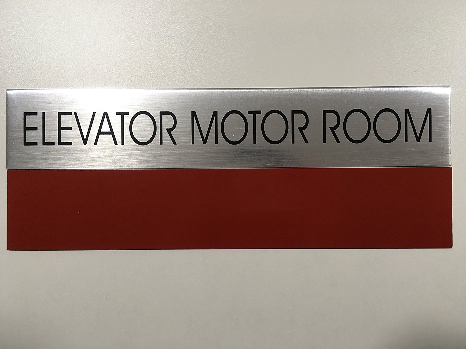 ELEVATOR MOTOR ROOM SIGN (BRUSHED ALUMINUM)-REF24-1027