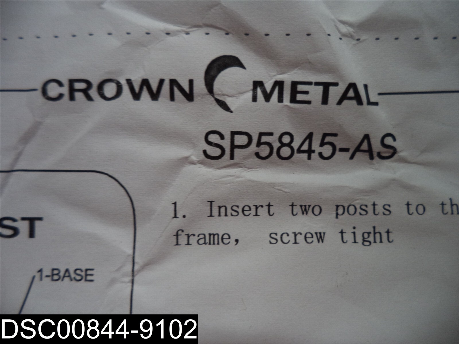 SP5845-R1-AS Crown Metal Single Tier Black 14&Prime; X 22&Prime; Standing Floor Sign Holder