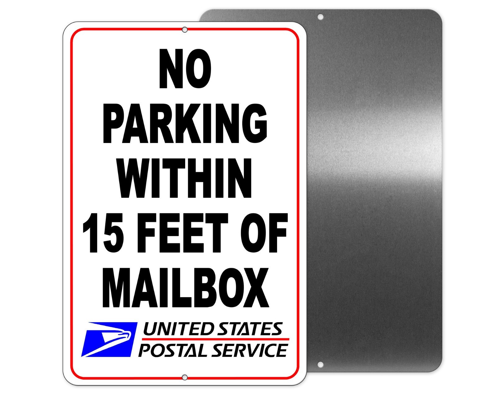 No Parking Within 15 Feet Of Mailbox Sign / Decal / Usps Warning Snp063 /