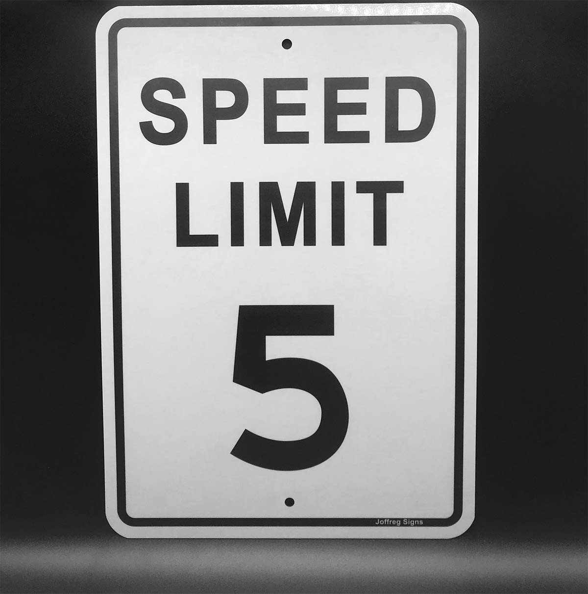 17×12 Inch Speed Limit 5 MPH Reflective Aluminum Safety Road Sign 2 PCS