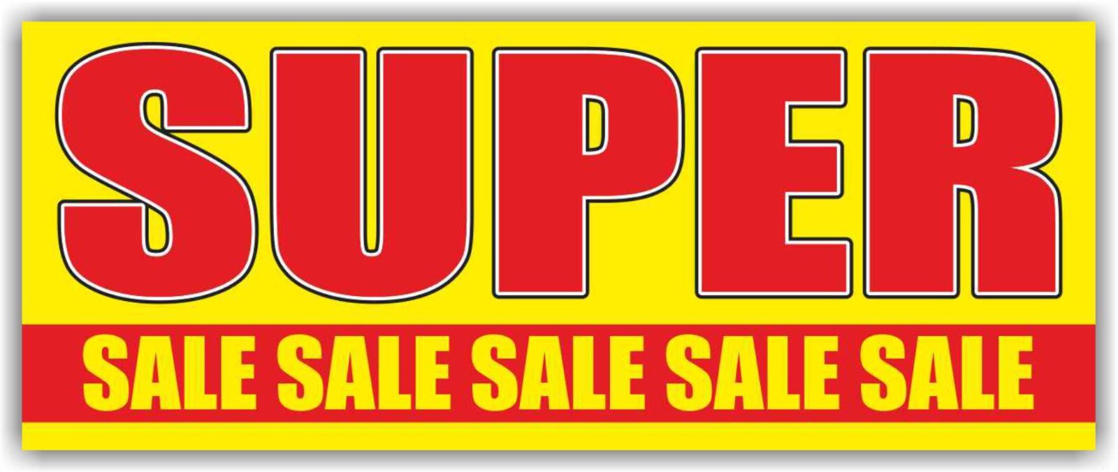SUPER SALE Advertising Banner Vinyl Mesh Sign Clearance Retail Shop Discount