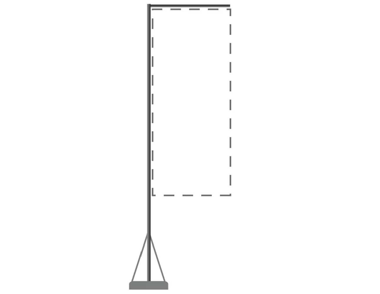 NEW 16&prime; Mondo Flag Display HARDWARE ONLY NO FLAG