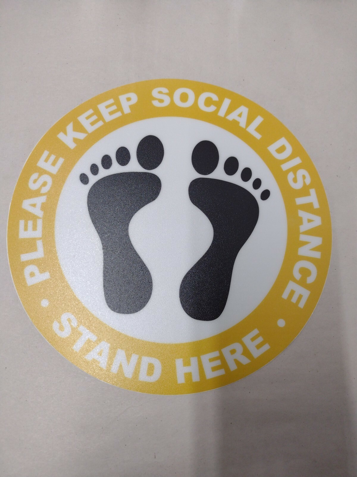 30 PACK Social Distancing Floor Decals Sticker PLEASE SOCIAL DISTANCE STAND HERE