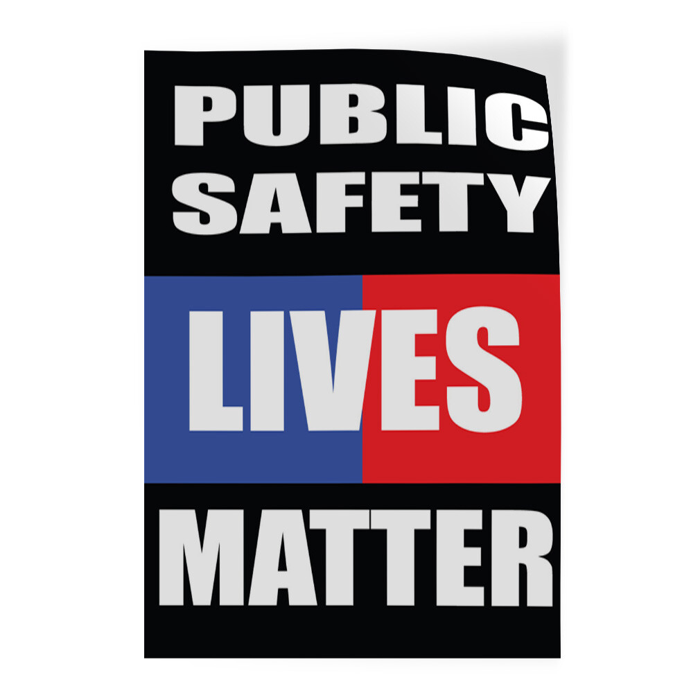 Door Decals Vertical Vinyl Stickers Multiple Sizes Public Safety Lives Matter