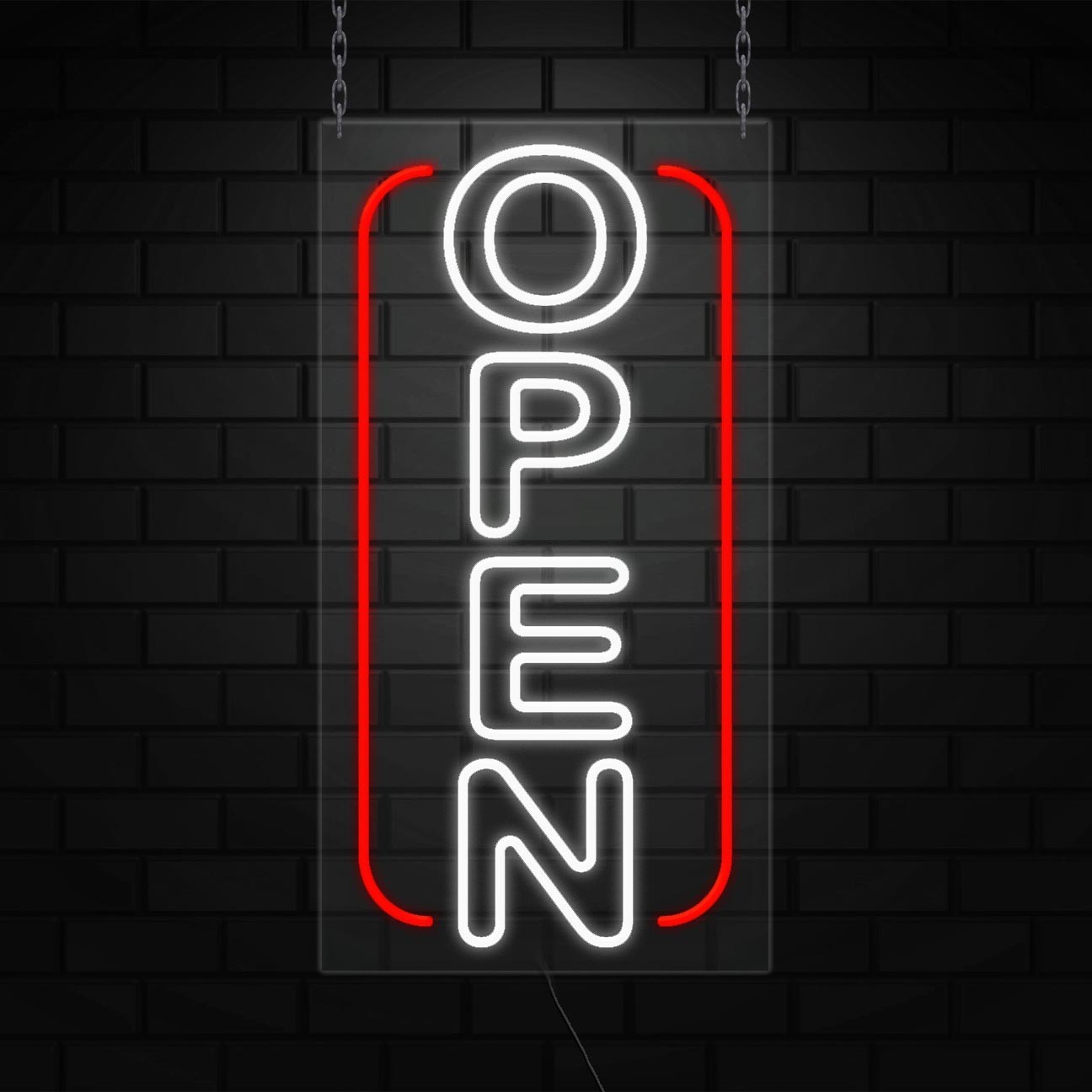Open Sign for Business Displays | LED Flex Neon | 20&Prime;W x 37&Prime;H x 1&Prime;D