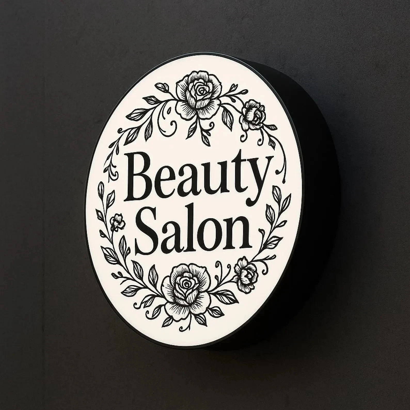Custom Round Acrylic Aluminum Light Box Sign Logo Non Front Back Front&Back