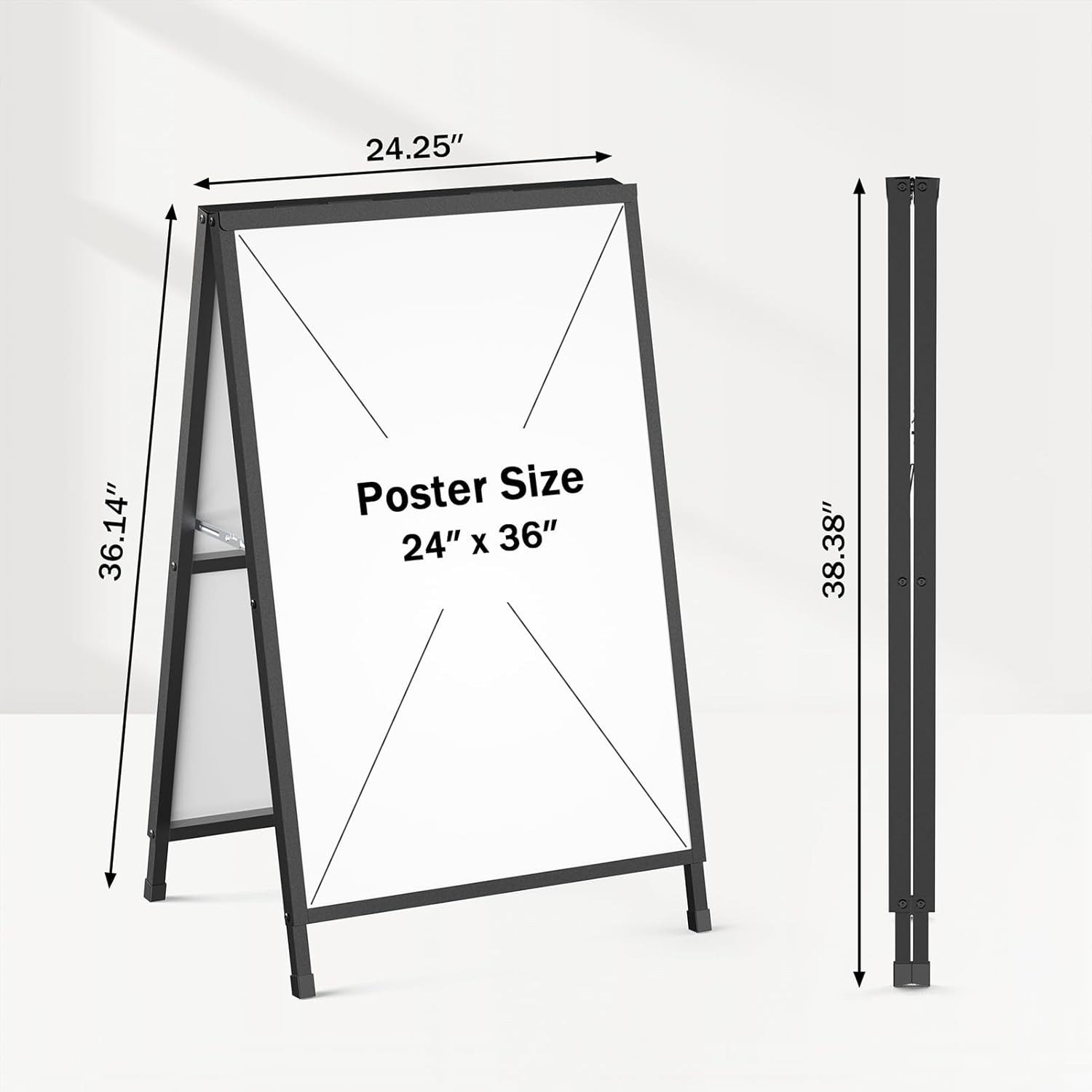 a Frame Signs 24X36 Inch Outdoor, Heavy Duty Sandwich Board Signs, Double-Sided