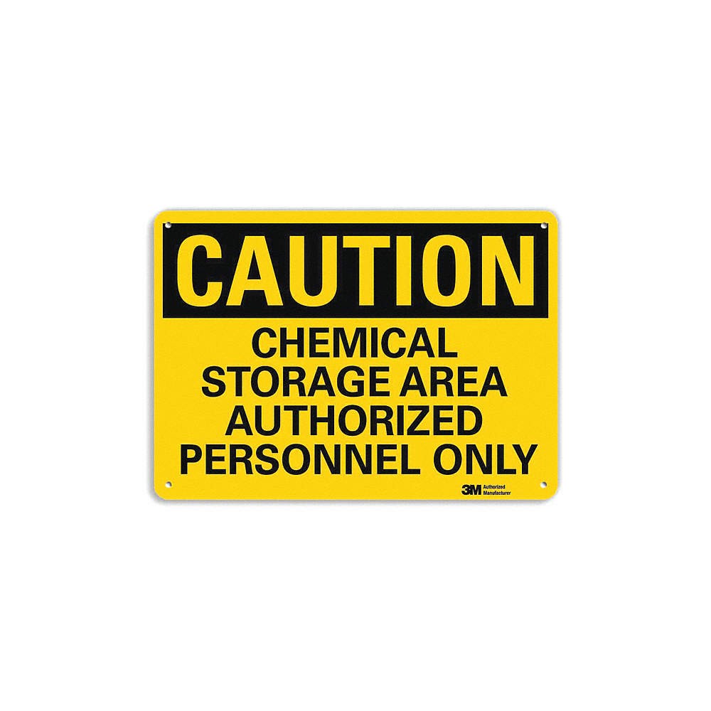 LYLE U4-1117-NP_14X10 Caution Sign,10 inx14 in,Plastic 44UM73