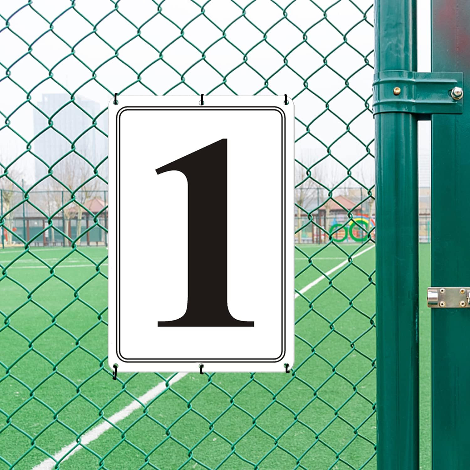 Premium Aluminum Number Signs 1, Metal 12&Prime; X 8&Prime; Numbered Signs Outdoor for Parki