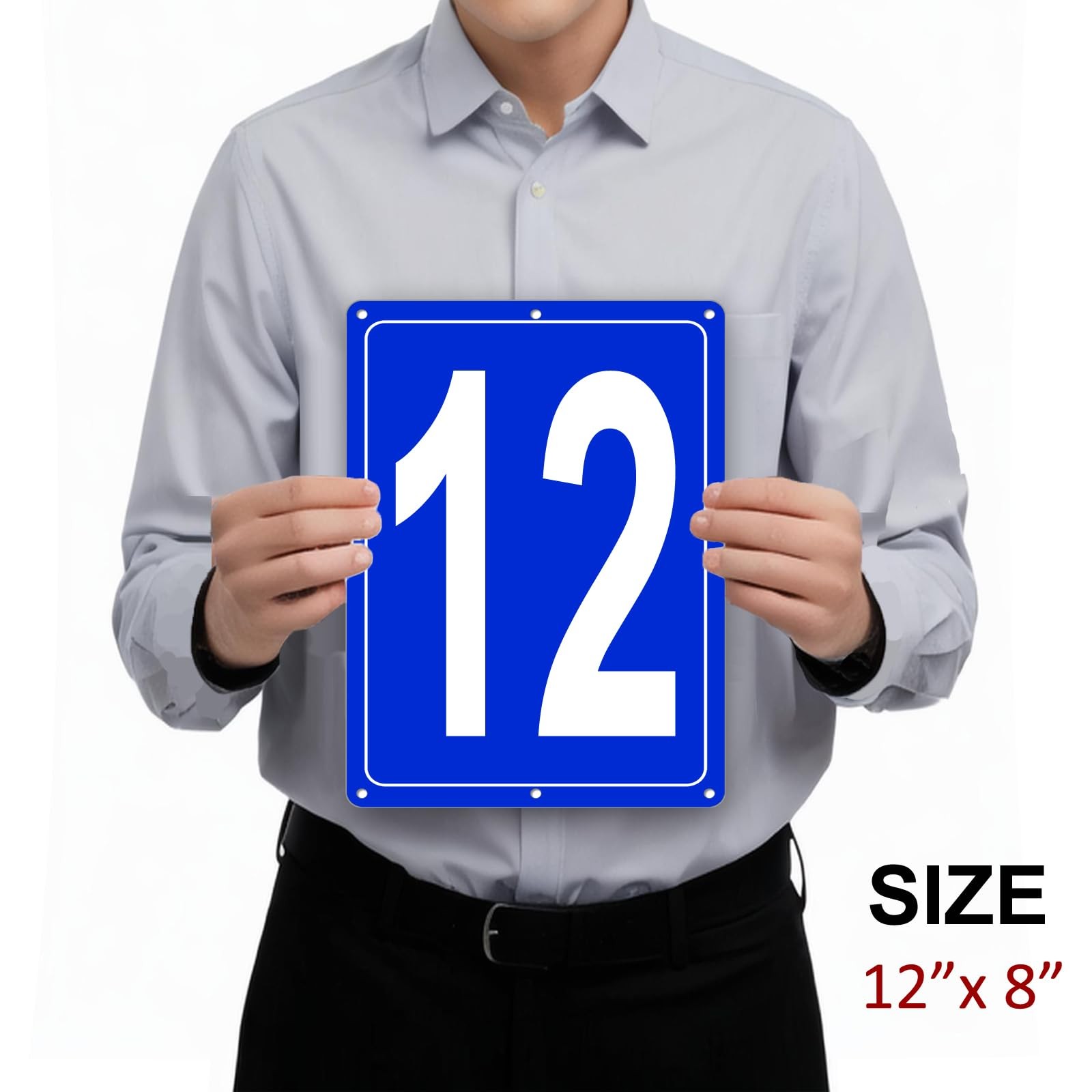 Numbered Sign 12 Aluminum Number Signs 12×8 Inch Tennis Court Parking Lot
