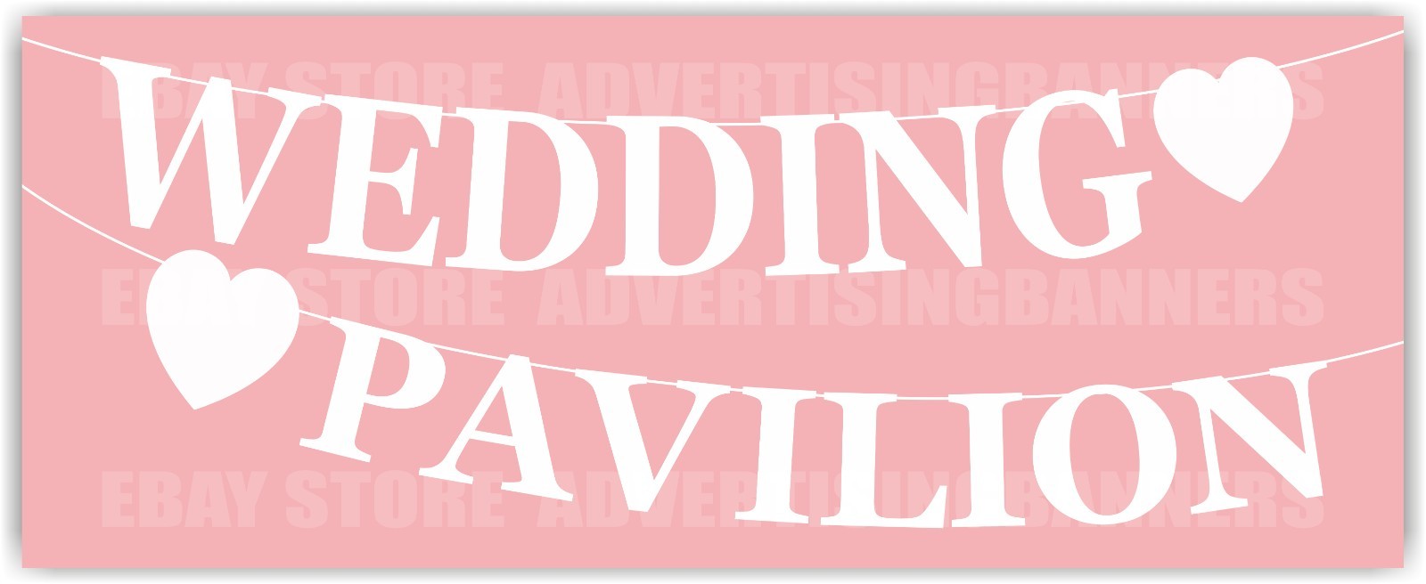 WEDDING PAVILION Advertising Banner Vinyl Mesh Sign Gowns Event Dresses Rent Buy