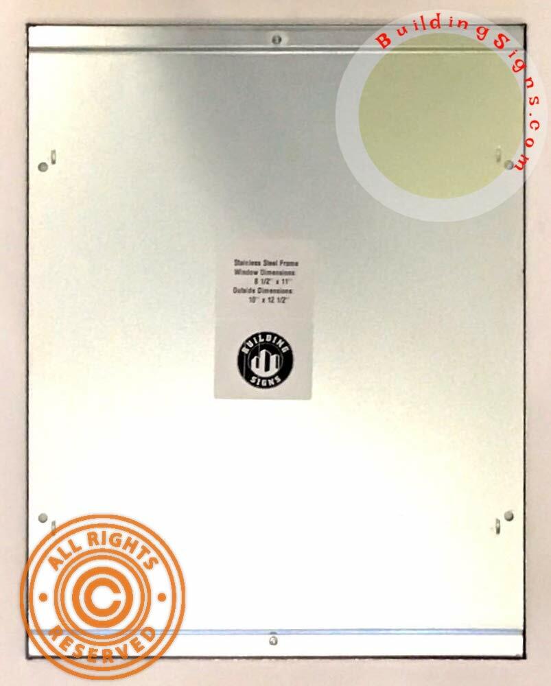 Elevator Poster Frame 8.5×11 (Lockable !!!, Stainless Steel-REF24-1027