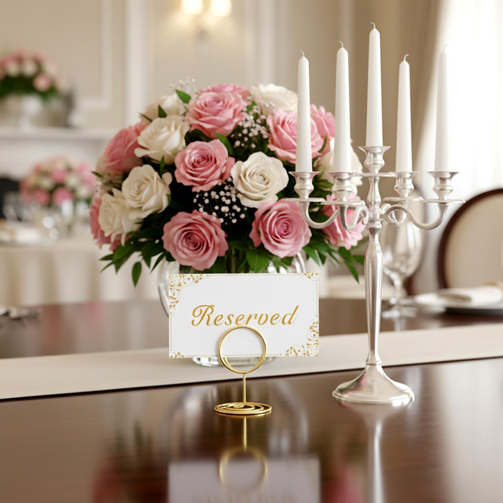 Reserved Table Signs 20 Pack Table Number Holders Elegant Reserved Signs for …